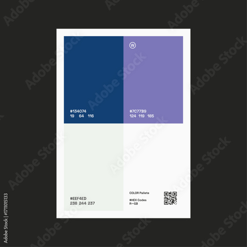 Tropical Blue Mint Color Pallette Poster Design