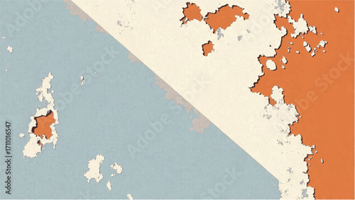 Old wall background. Peeeling paint. Old wall surface. Illustration of old wall background. 