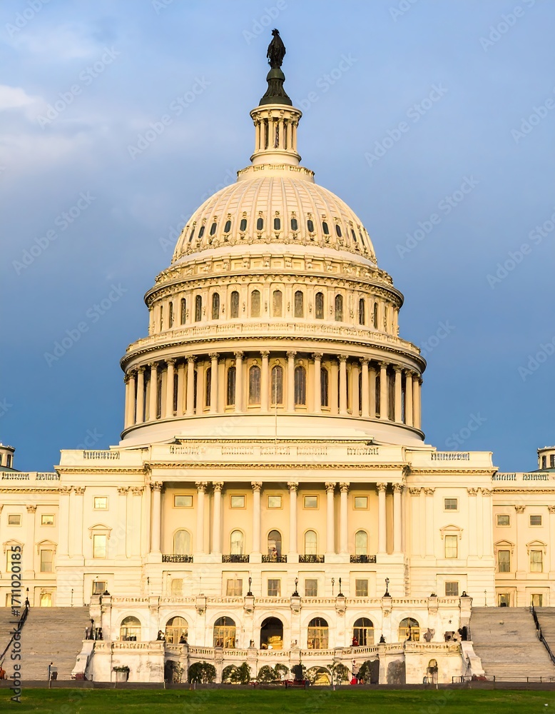 Obraz premium Capitol Building at sunset