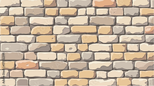 Stone wall background. Stone wall pattern for home exterior design texture backdrop. Vector illustration.	