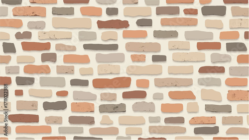 Stone wall background. Stone wall pattern for home exterior design texture backdrop. Vector illustration.	