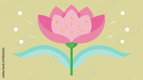 Exosome Bloom A blooming flower representing rejuvenating skin with exosomes illustrated as petals that open and release revitalizing properties.
