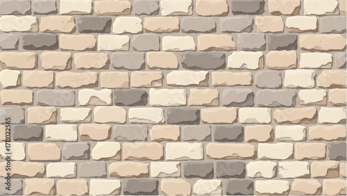 Stone wall background. Stone wall pattern for home exterior design texture backdrop. Vector illustration.	