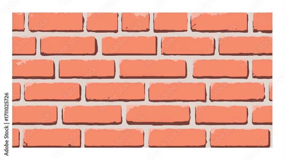 Obraz premium Brick wall background. Seamless brick wall. Brick wall pattern texture. Vector illustration.