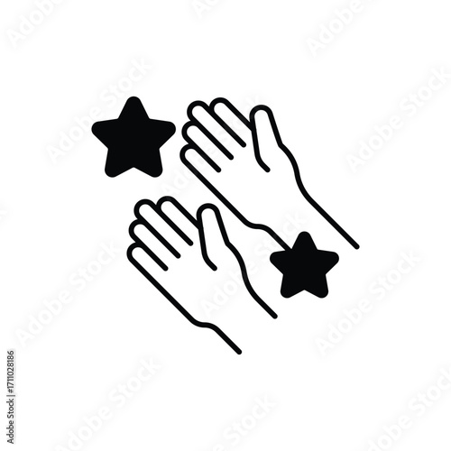 Outreach Black Glyph Vector Icon