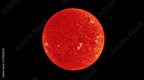 Large solar prominence during maximum solar activity, bright red plasma arc extending far from the Sunâ€™s edge