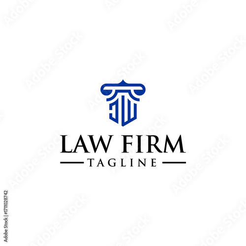 DW or HW  law logo design inspiration