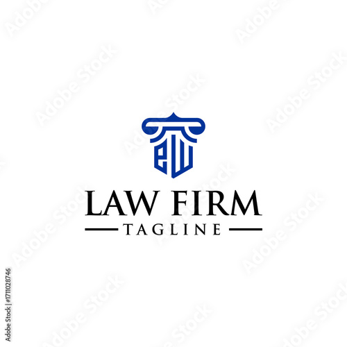 EW  law logo design inspiration