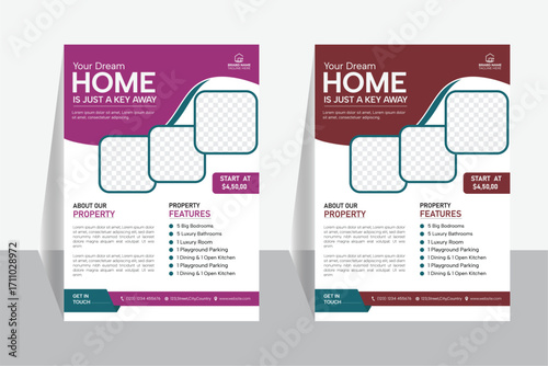 Real Estate Business Flyer Template Design,