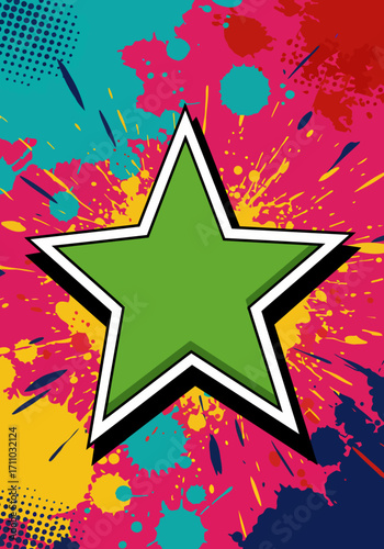 Vibrant popart design celebrating the new 2025 culture with an explosion of dynamic color