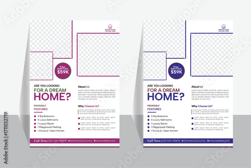 Real Estate Business Flyer Template Design,