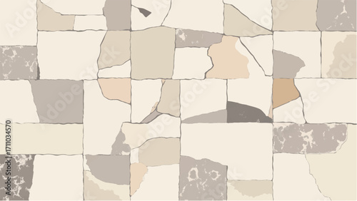 Stone wall background. Stone wall pattern for home exterior design texture backdrop. Vector illustration.	