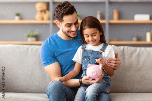 Tableau sur toile Financial Education For Children Concept