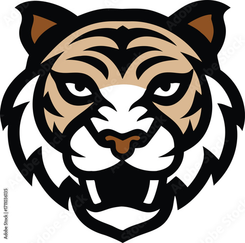 Tiger face vector