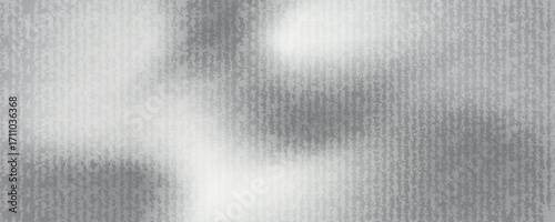 Grey Mulberry Washi Paper Noise Texture Background. Grainy Silver Texture With Soft Light And Gradient Monochrome Pattern