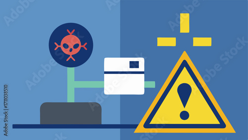 Error Detection A warning symbol next to an imaging scan indicating the AIs function of detecting anomalies or issues within medical images.