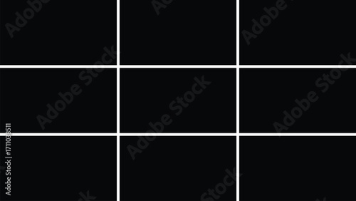 Template photo collage vector 9 pictures. Blank layout moodboard, album, photo frames for scrapbook, portfolio, and memory presentation.