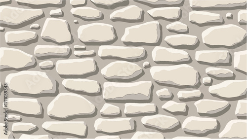 Stone wall background. Stone wall pattern for home exterior design texture backdrop. Vector illustration.	
