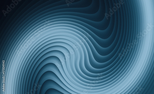 Abstract blue swirling vortex with layered texture and gradient effect, representing motion and depth