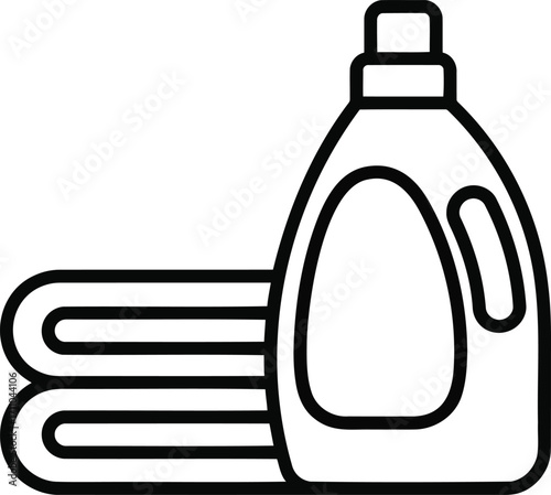 laundry detergent and towels.