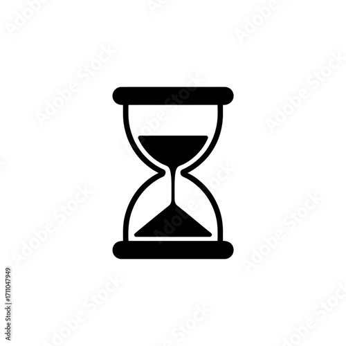 Classic hourglass icon symbolizing time passing measurement countdown and elapsed duration vector