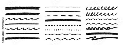 Pencil line chalk brush crayon underline scribble sketch vector doodle. Pencil crayon charcoal hand drawn doodle scratch grunge.