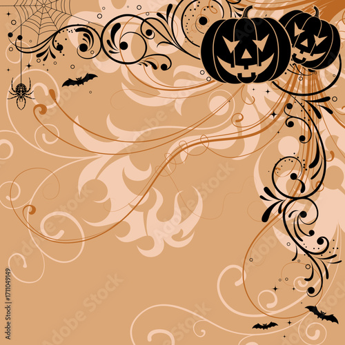Floral Halloween background