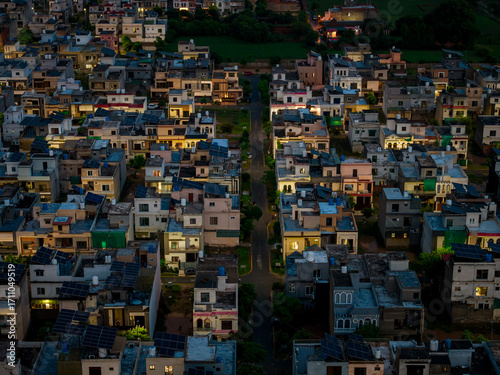 Metro City  - Homes after the Sunset in the Lahore, Pakistan