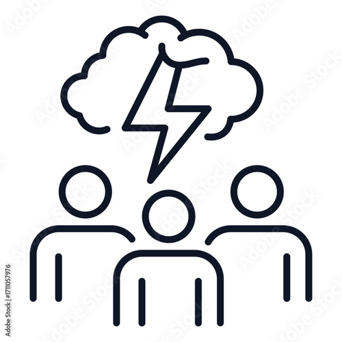 Group with Storm Cloud Icon