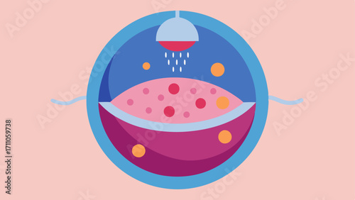 Exosome Delivery Mechanism A crosssection view of the device showing a chamber filled with tiny vesicles labeled as exosomes ready to be released into the skin.