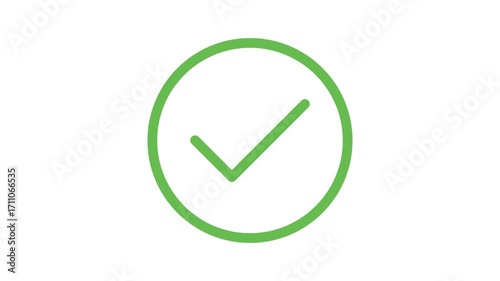 4K Footage Single Transparent Icon Animation Rounded Success Checking 12