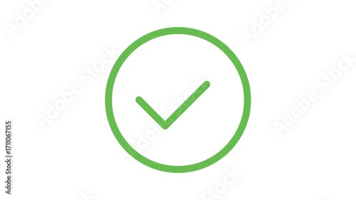 4K Footage Single Transparent Icon Animation Rounded Success Checking 11