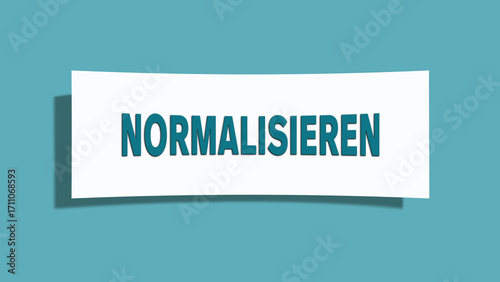 фотографія normalisieren (normalize) - A card isolated on light green background