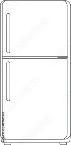 Deep freezer, refrigerator, chiller line icon editable vector illustration