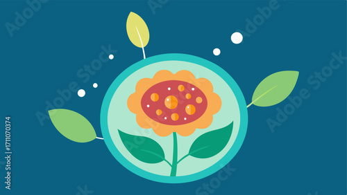 Exosomes in Nature Create a natureinspired illustration showing exosomes depicted as tiny seeds nourishing flowers symbolizing growth and rejuvenation in the antiaging context.