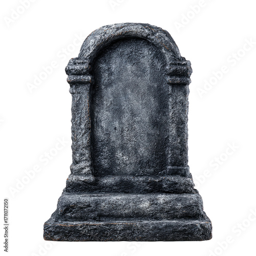 Creepy Halloween decoration for spooky graveyard scenes, isolated on transparent cutout background