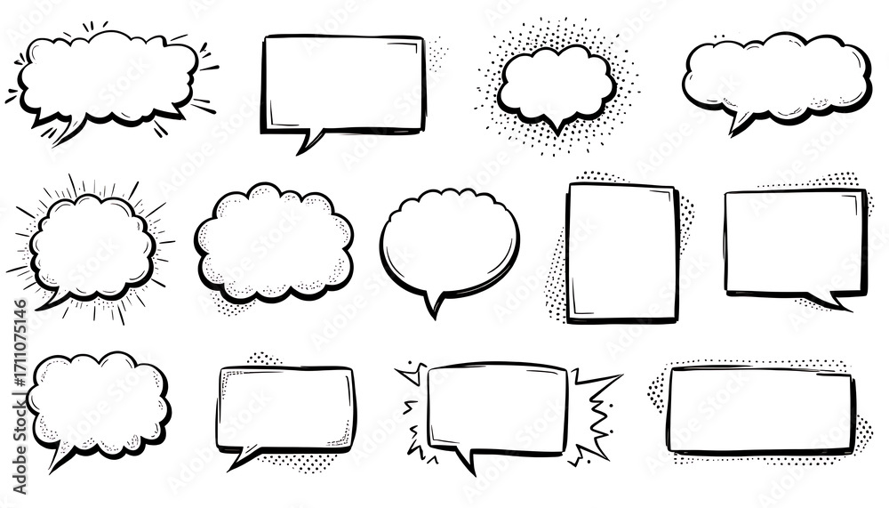 Obraz premium Comic Book Speech Bubbles Collection.