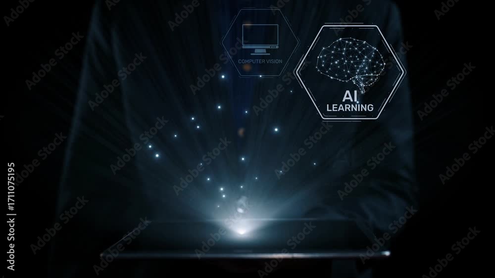 AI learning system involves deep learning, supervised machine learning ...