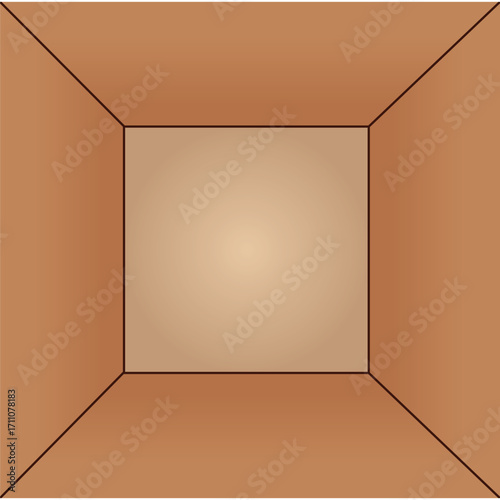 empty room with a wall illustration minimal art design 