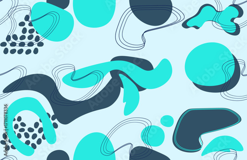 Organic fluid arctic modern poster art
