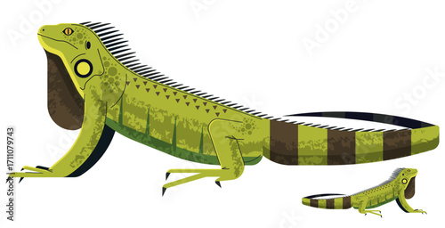 Lizard reptile animal icon colored 3d sketch.ai