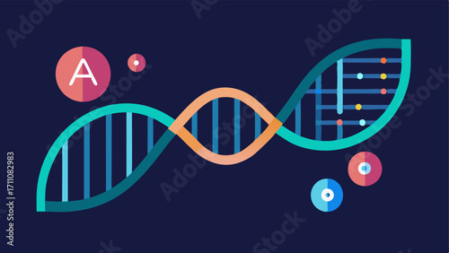 AI Algorithm Visualization A representation of 0s and 1s forming a DNA strand indicating the role of AI in understanding genetic lab results for diagnostics.