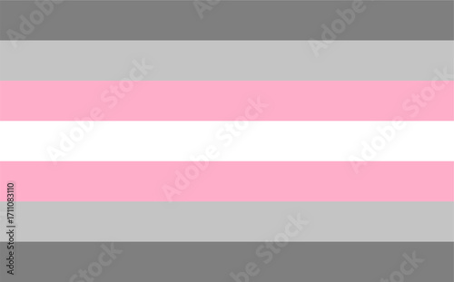Demigirl pride flag LGBTQ+ community.Vector illustration.