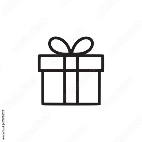 Illustration of a gift box with a ribbon perfect for adding a touch of celebration to your designs, invitations, or marketing materials use this vector graphic to convey the joy of giving