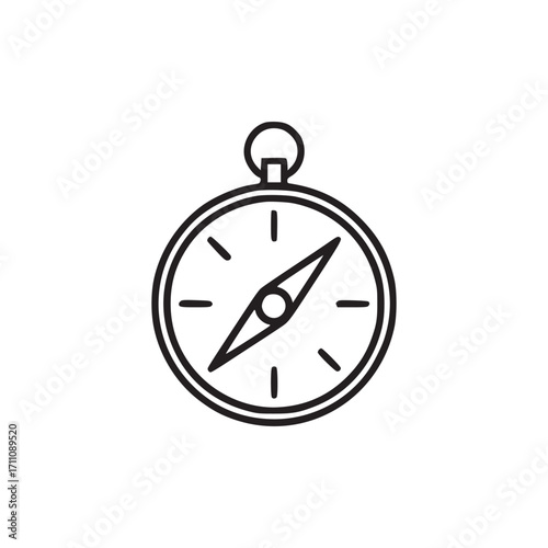Illustration of a compass the compass has a circular shape with a needle pointing north the compass is a navigational instrument that is used to determine direction it is a useful tool for travelers a