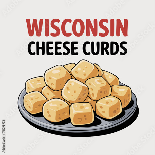  wisconsin cheese curds inviting vector illustration for snack branding