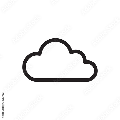 Vector art of cloud icon simple vector illustration of a cloud, perfect for weather forecasts, cloud storage, or naturerelated designs clean and minimalist style