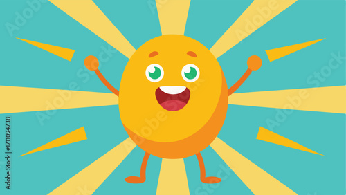 Energy Burst An energetic character or a sun radiating beams representing the energyboosting effects of vitamin infusions set against a lively backdrop of vibrant colors.