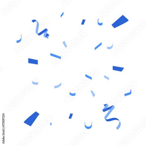 Blue Confetti Burst Festive Celebration Design Element