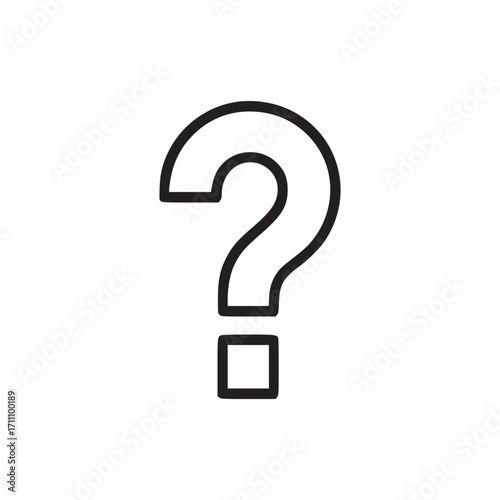 Illustration of a question mark the question mark is depicted in a minimalist style, with clean lines and a simple design, making it suitable for various digital and print applications
